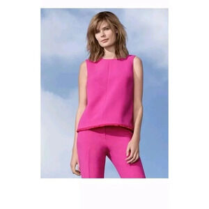 Victoria Beckham Womens 3X Fuchsia pink Twill Tank Top‎